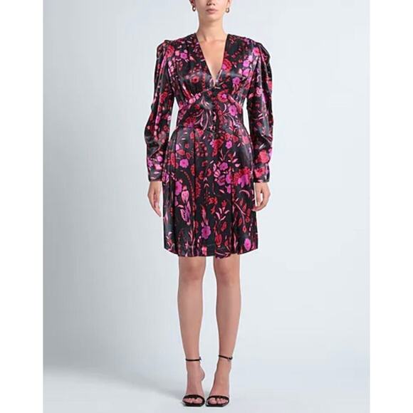 NWT Sabina Musayev Danica Dark Floral Mini Dress - Picture 3 of 7